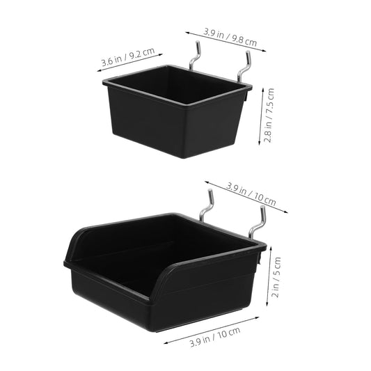  Ciieeo 4pièces Lot De Bacs De Rangement Pour Panneaux Perforés Boîtes à Vis Porte-outils Organisateurs De Garage Accessoires Pour Panneaux Perforés