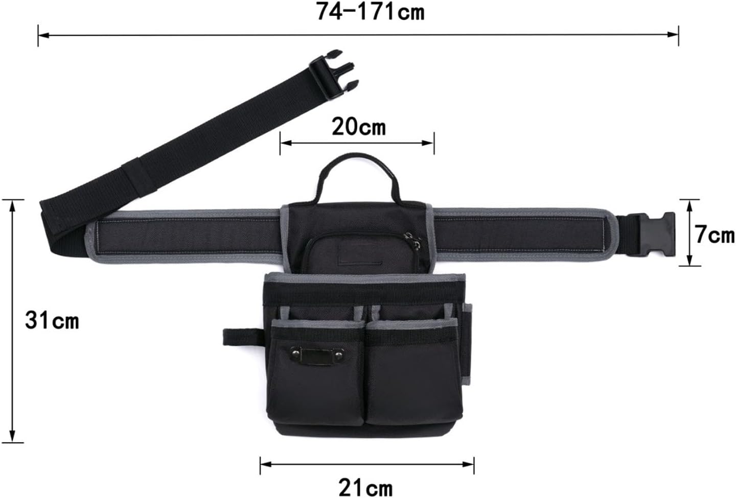  Capacité De Rangement D'outils Professionnel Ceinture Tissu Imperméable Protections Et 8 Poches Pour L'efficacité Du Travail Sac à Outils
