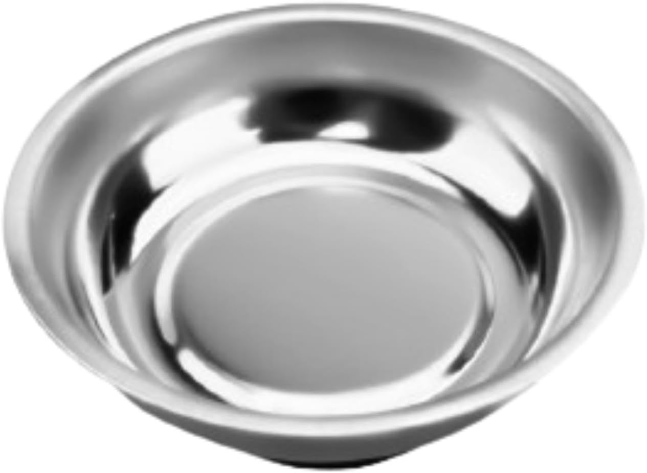  Generic Plateau Rond Automobile Bol Plat Rangement Pièces Automobiles Coupelle Organisateur Métal Acier Inoxydable Convient Pour Mécanique Travaux Atelier, 6 Pouces