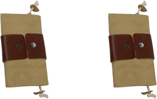  Sac Banane En Toile Cirée Pour Ranger Les Outils En Plein Air, Sac De Taille De Randonnée, Sac De Ceinture Champignon En Cuir