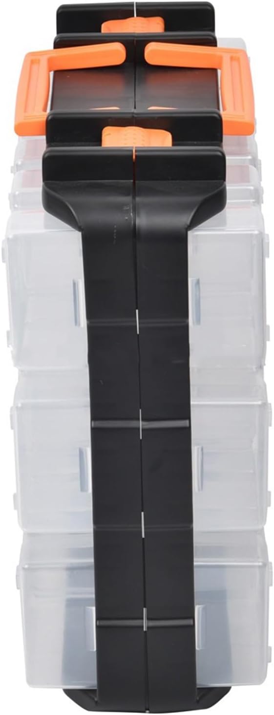  Boîte De Rangement Efficace Pour Outils Avec Couvercles Transparents Et Mécanisme De Verrouillage Robuste Pour L'entretien De La Maison, Projets En Plein Air, Couvercle Transparent