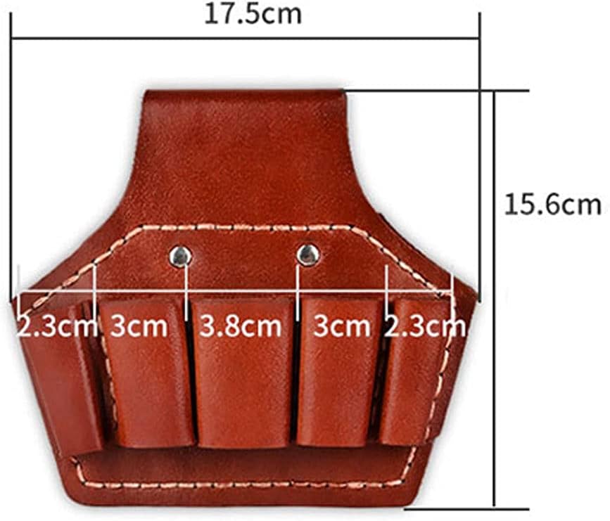  Cages Sac à Outils Cuir Sac De Rangement En Cuir Outils Porte-usines Pièces Pièces Muti Pour Hommes Hang Support Pour électricien, Plomberie, Jardinage (Size : 5 Pockets)