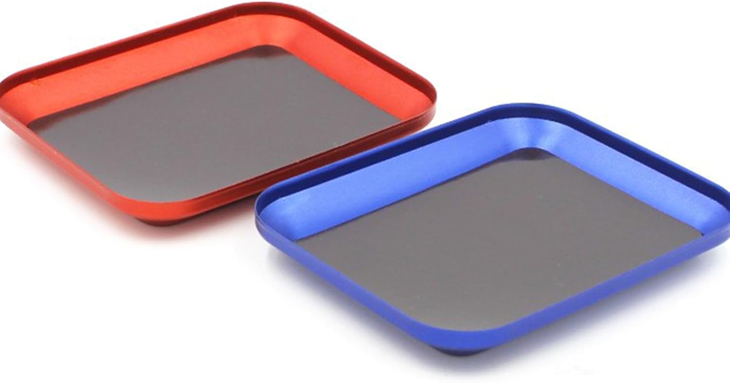  Plateau à Vis Magnétique Rouge, Pièces Efficaces En Aluminium Pour Une Utilisation De Longue Durée Pour Organiser De Petits Outils De Quincaillerie