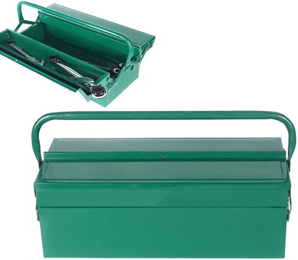  Boîte à Outils En Métal En Porte-à-faux, Armoire Portable En Fer à 2 Niveaux, Boîte De Rangement Pliable Multifonction, A