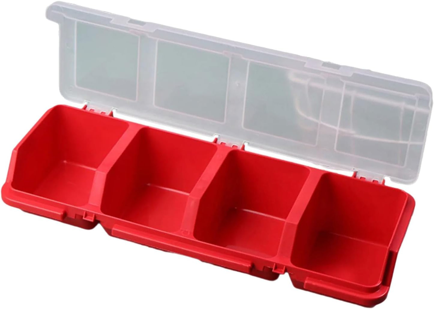  Boîte De Rangement à Vis Avec Couvercles - 4 Compartiments - Boîte à Outils - Séparateur - Conteneur De Tri Des Fournitures