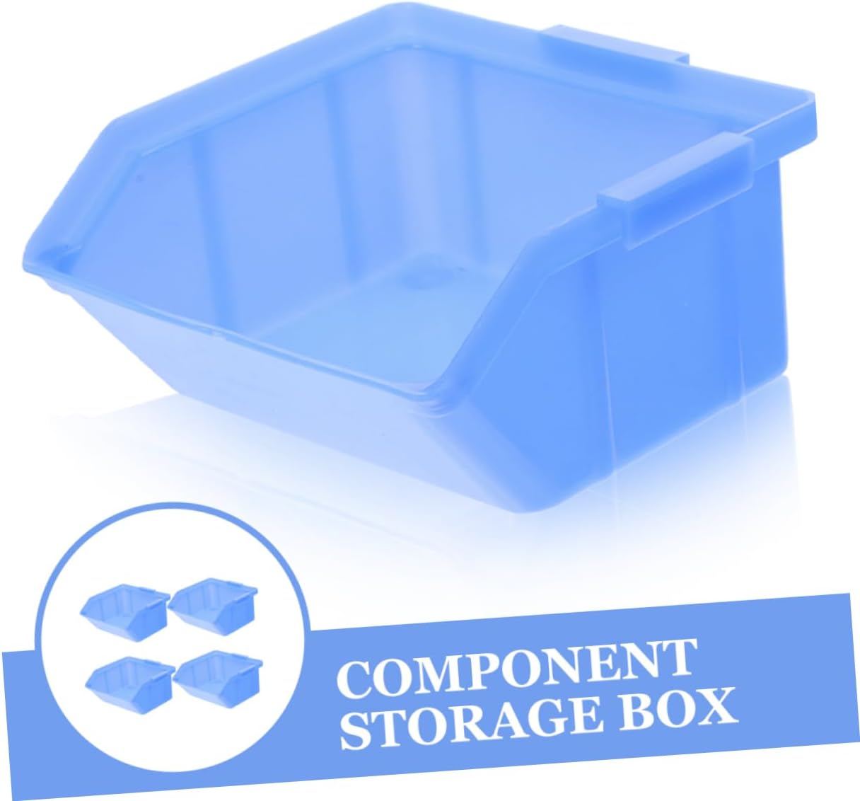  Housoutil 4 Pièces Bacs De Rangement Plastique Boîtes Pour Accessoires Coffrets De Rangement Boîtes à Outils Entrepôt