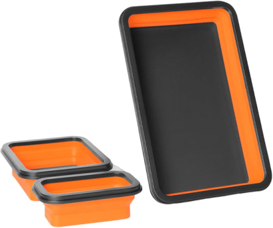  Boîte De Rangement À Vis Magnétique En Silicone Solide Boîte Rangement Pliable Porte-outils Pièces Magnétiques Organisateurs Mécaniciens Organisateurs D'outils Portables Avec Aimant