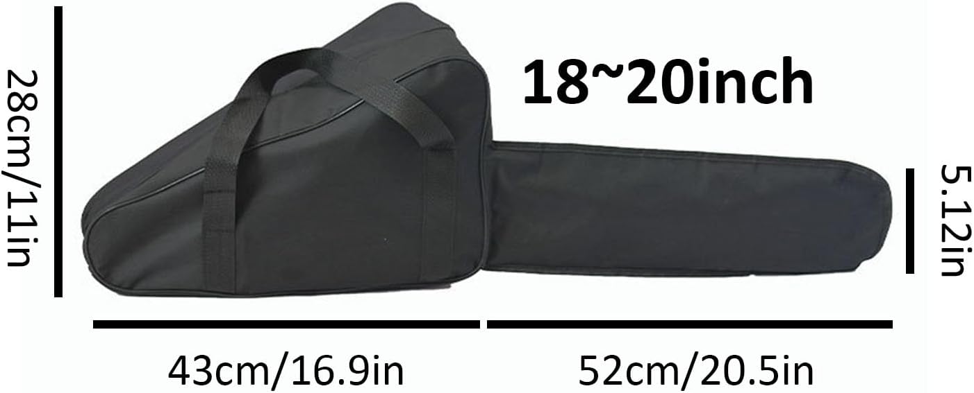  Sac De Transport Portable Pour Tronçonneuse, Noir, Bandoulière Modifiable, Poignée Confortable Pour Le Transport En Plein Air, Rangement Des Outils Noir
