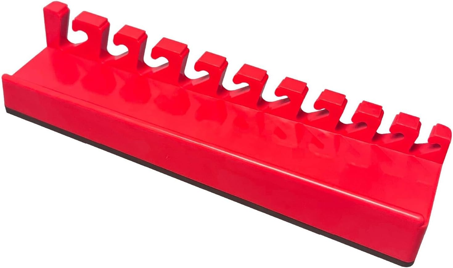  Support De Clé Magnétique Avec 13 Emplacements Pour Outils De Douilles - Base à Ventouse Solide - Support Mural Pour Garage, Atelier - Rouge Et Noir - Système De Support Portable Pour Outils à Main