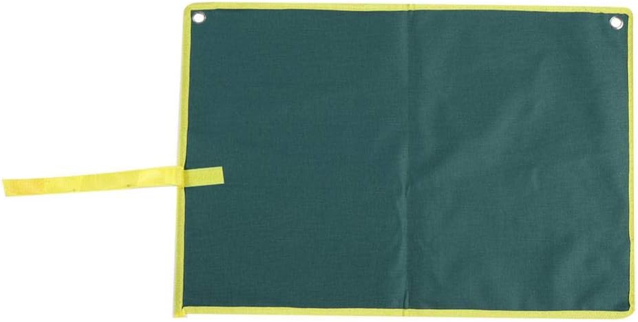  Couleur Verte Ensemble Poches à Clé Toile Multi-poches Enrouler Les Outils Sac De Rangement Clé Pince Clé Titulaire Organisateur( 14 Poches)