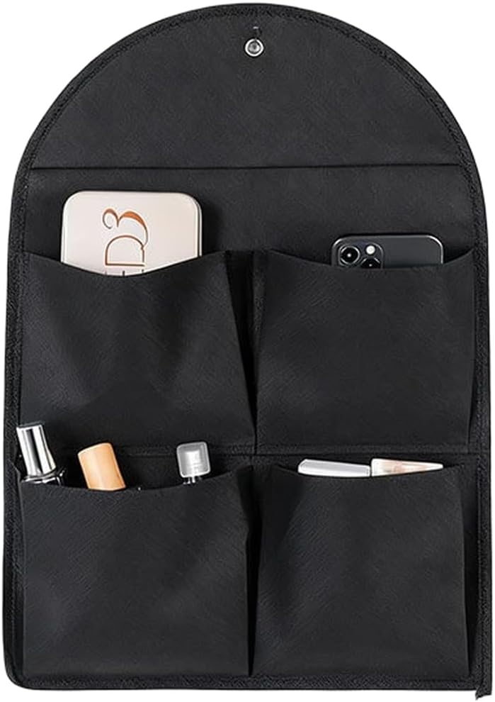  Sac De Rangement Mural à Suspendre Pour Clés, Cosmétiques, Bijoux Avec Plusieurs Poches En Tissu Non Tissé Pour Dortoir, Cuisine, Salon, Chambre à Coucher, Porte, Armoire, Placard, Gris 34 X 22 Cm