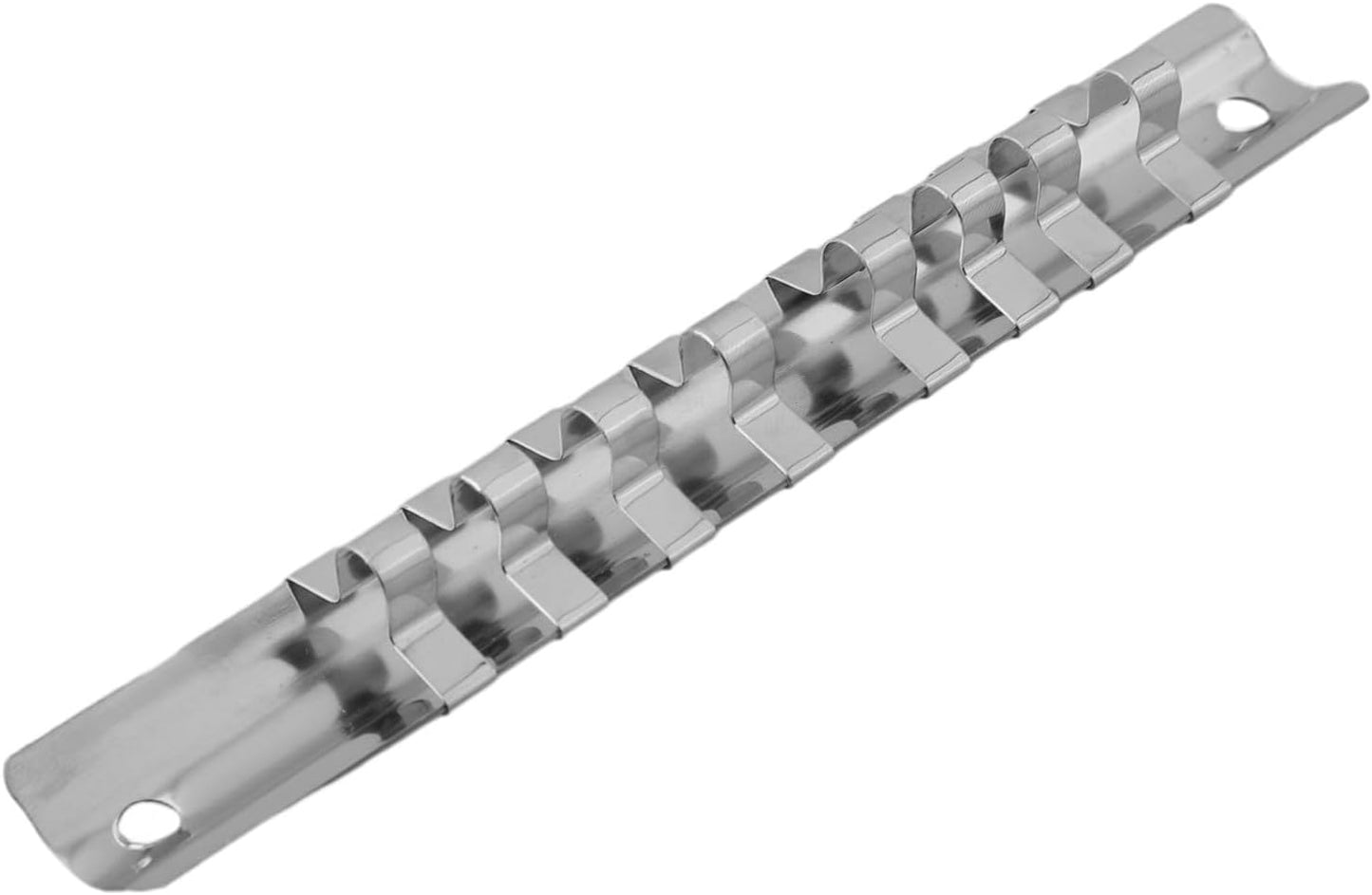 Support De Rangement Pour Douilles Avec 8 Clips Compatibles Avec Douilles De 1/4", 3/8", 1/2" Montées Sur Rail Pour Garage Et Gestion D'outils Industriels (3 Pièces)