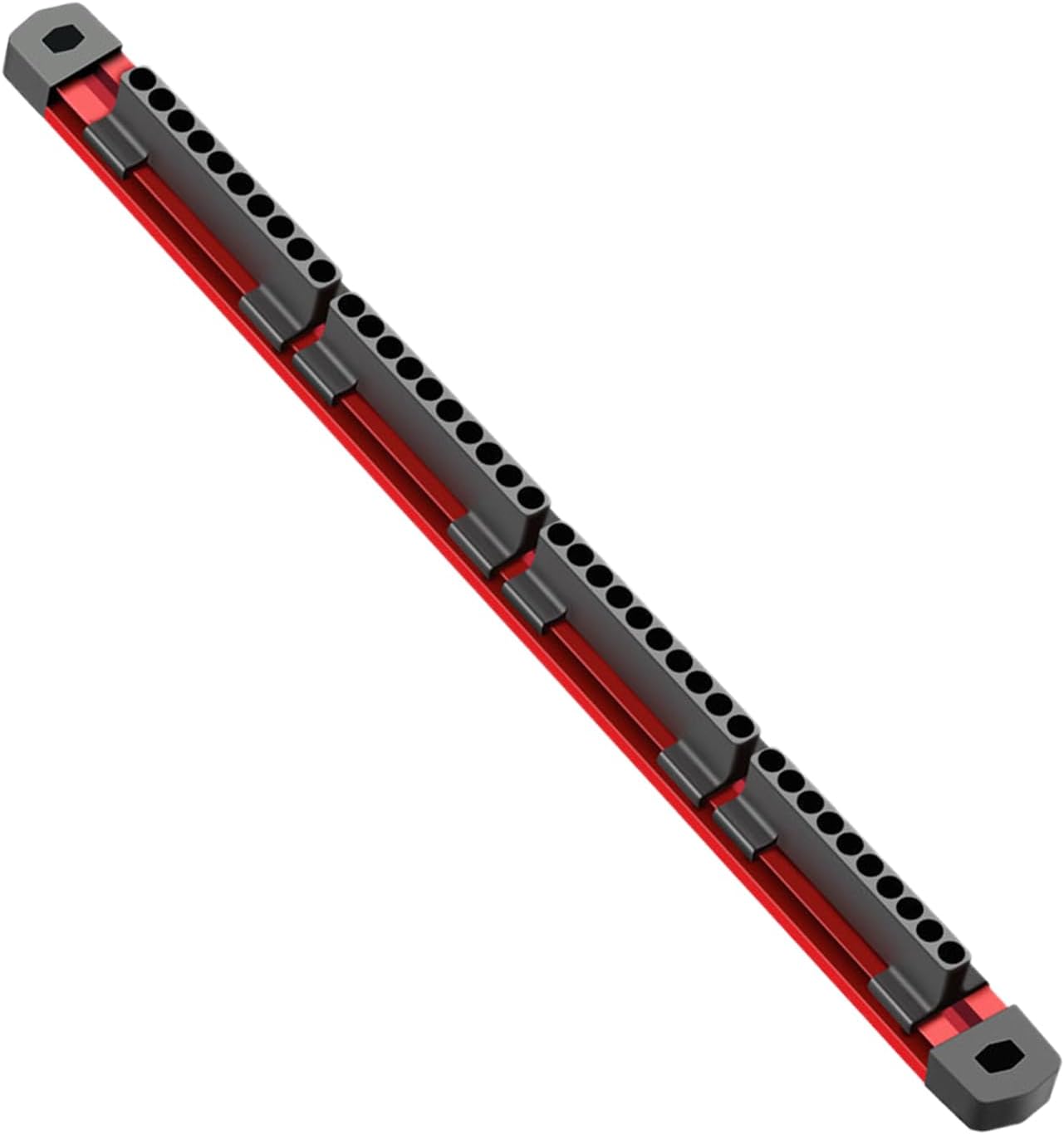 GENERIC Support Magnétique Pour Embouts De Tournevis, Support Mural à 40 Emplacements, En Alliage D'aluminium, Organisateur De Douilles Magnétique, Station De Positionnement Pour Outils électriques Pour Le