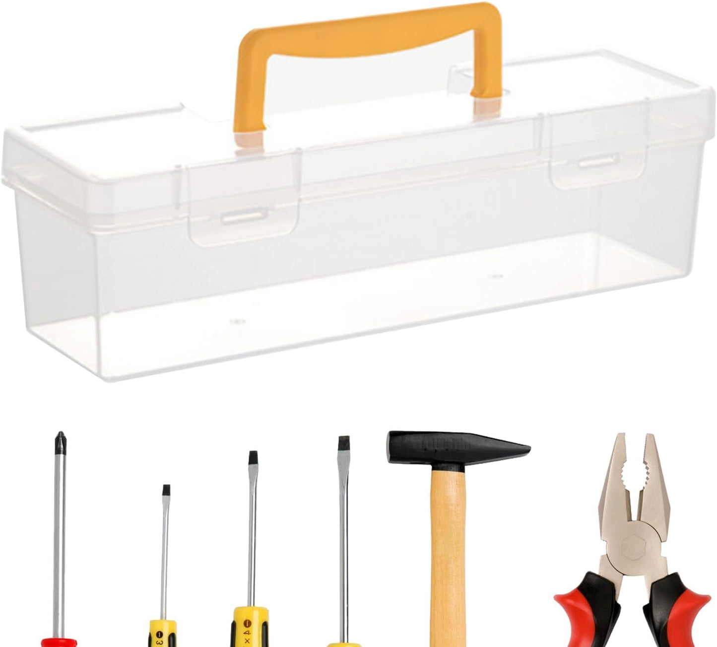  Organisateur De Petite Boîte À Outils | Organisateur De Petits Éléments - Conteneur Transparent À Compartiments Pour Bricolage Électronique Établi Garage