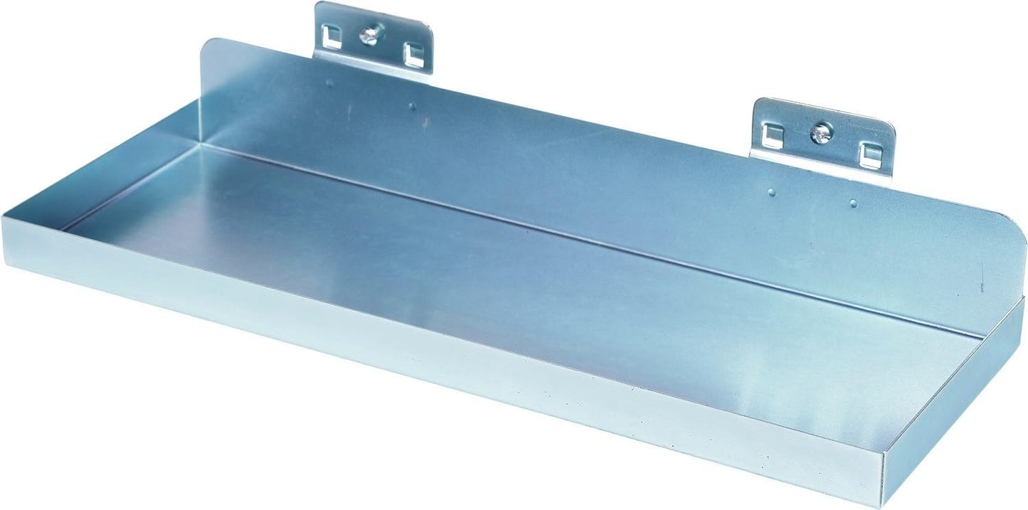  KS TOOLS 860.0857 - Support Bac De Rangement - 350x125 Mm - Vis De Fixation Inclus - Epaisseur Du Plateau 1,5 Mm - Zingué. Gris