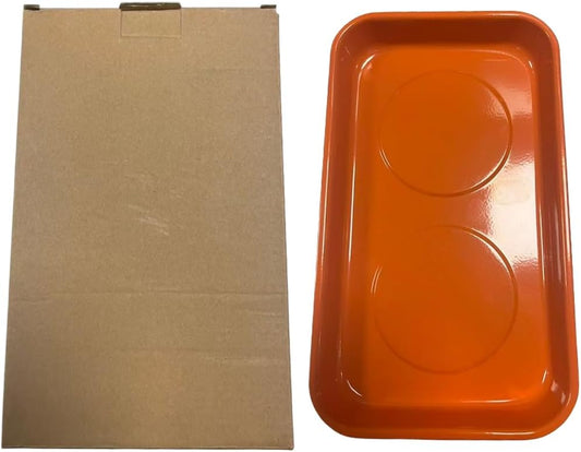  Plateau Magnétique Robuste En Acier Inoxydable Pour Maintenir Les Vis, Boulons Et écrous Pendant Les Travaux De Réparation Automobile Avec Finition Résistante à La Rouille Orange (grand Carré)