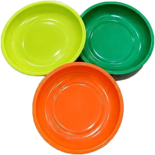 Plateau De Rangement Rond Jaune Pour Petites Pièces Avec Bords Polis Et Construction En ABS Idéal Pour L'organisation De La Boîte à Outils De Garage, Taille De 15,2 Cm (lot De 3)