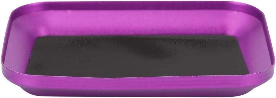  Qiilu Plateau Magnétique En Alliage D'aluminium Pour Petites Pièces, Plateau Magnétique, Vis, écrous De Rangement, Boulons (rouge) (violet)
