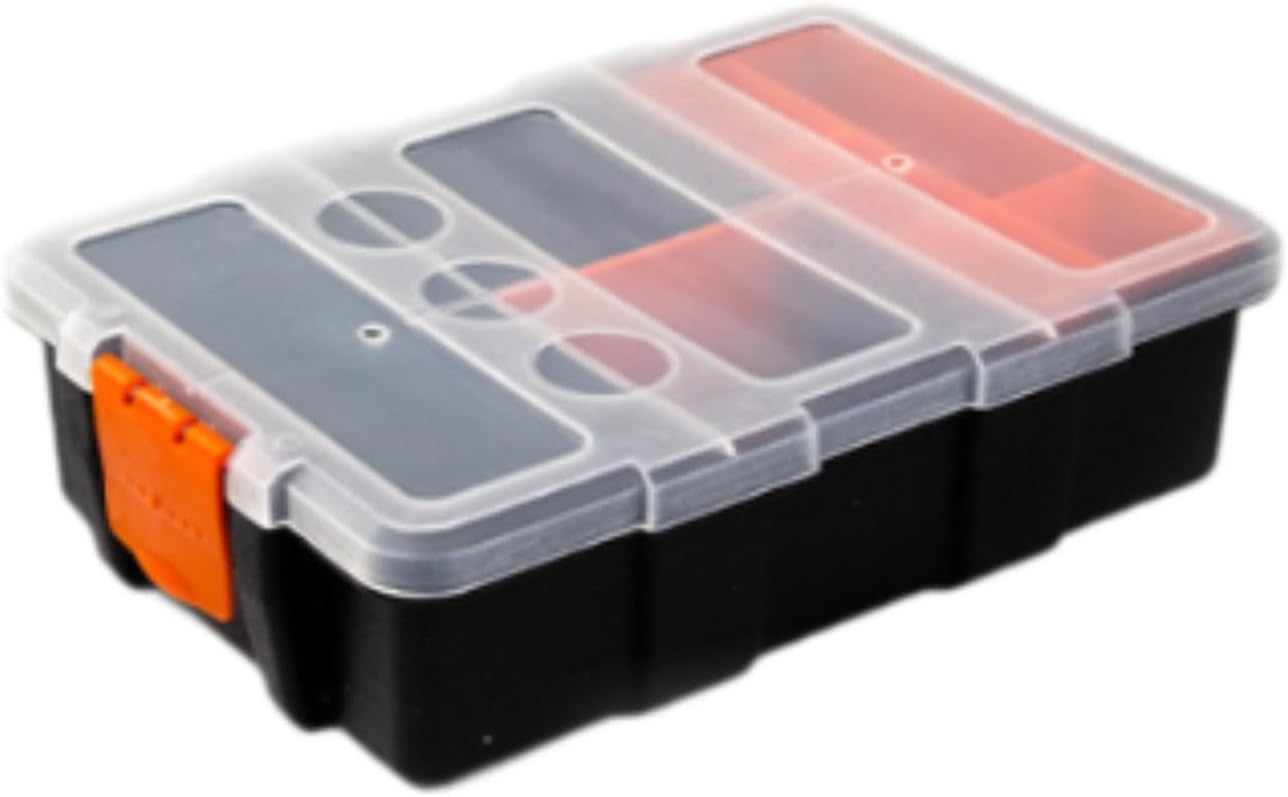  Boîte à Outils Pour Composants électroniques - Boîte De Rangement - Quincaillerie - Petite Boîte à Outils - Rangement Pour Visserie - Kit De Réparatio, 13.5 X 20 X 12 Cm