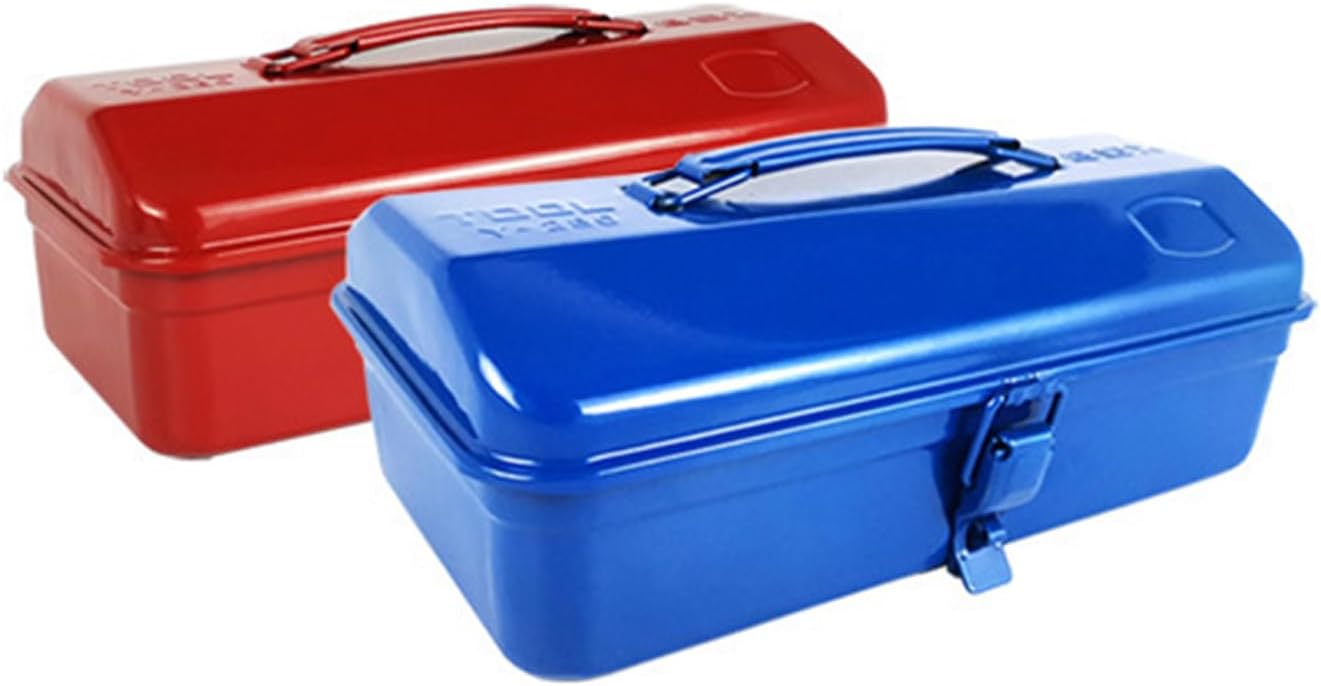  Coffre à Outils En Fer Avec Poignée Ergonomique De Grande Capacité - Rouille - Portable - Boîte à Outils