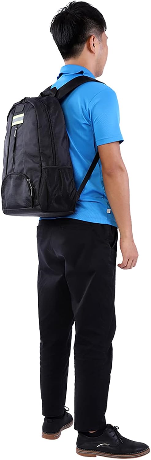  Sac à Dos à Outils Robuste, Sac D'électricien Avec épaule, Organisateur De Rangement D'outils Multi-poches Pour Entrepreneur (Noire)