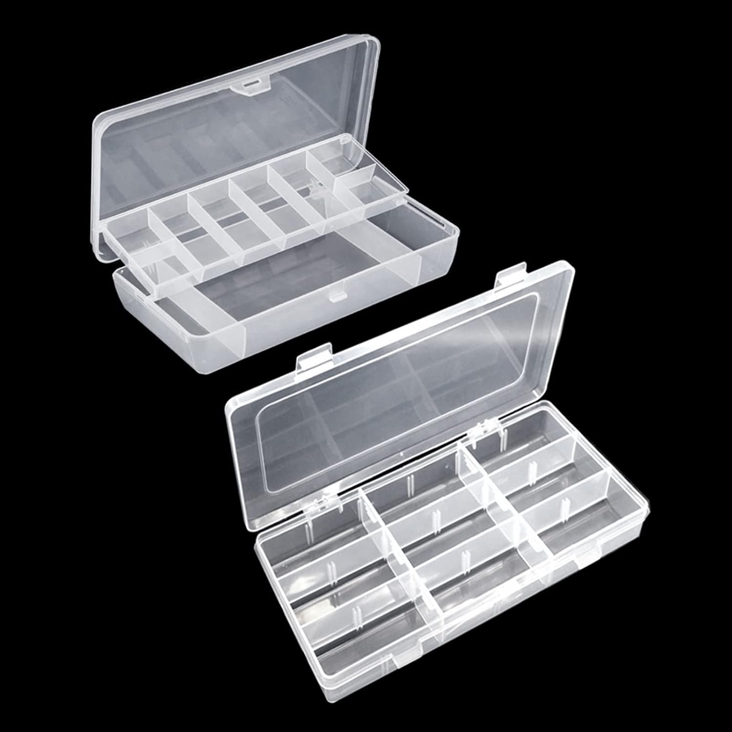  Boîte à Outils Compacte Avec Boucle Double Face Pour Organiseur De Leurres De Pêche - Léger - Grande Capacité Avec Compartiments Avec Séparateurs