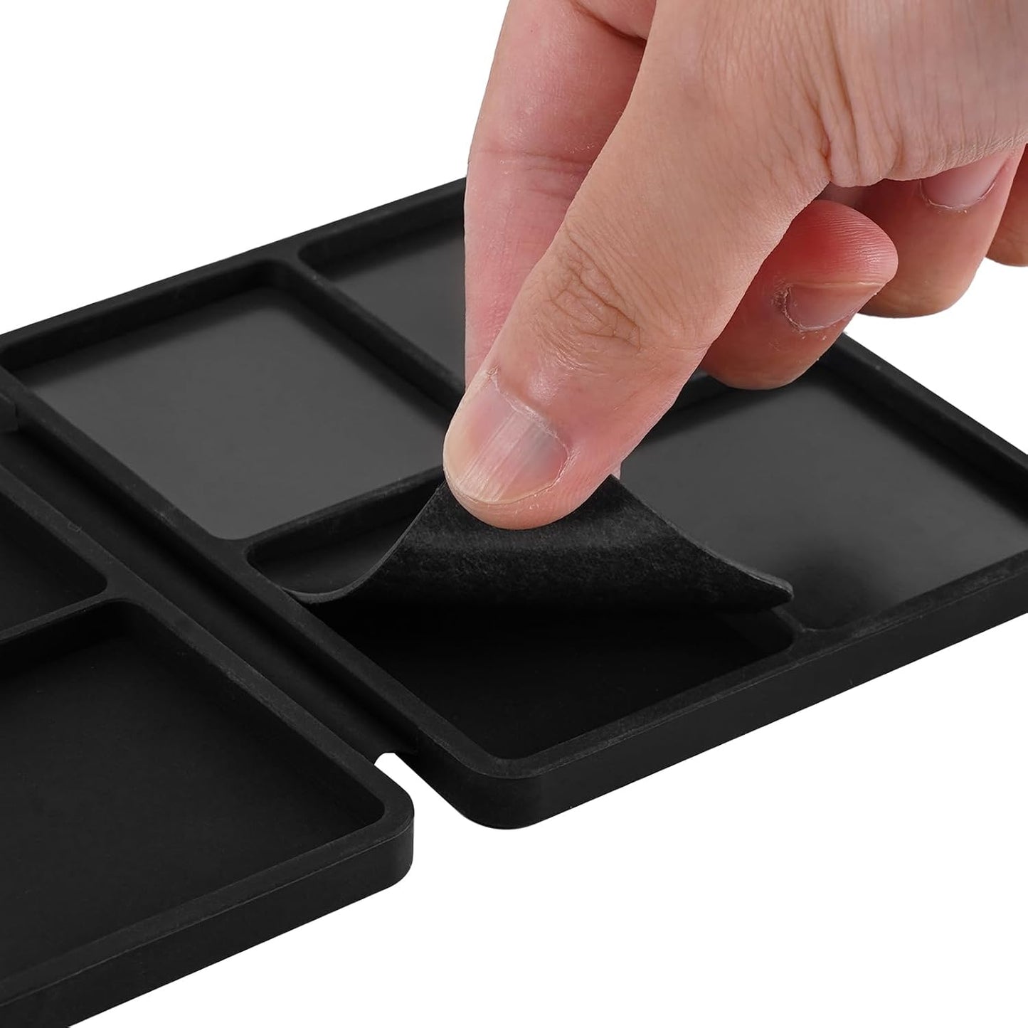  INJORA Plateau à Outils Portable En Silicone à Trois Volets, Plateau Pour Pièces (108 X 88 Mm)