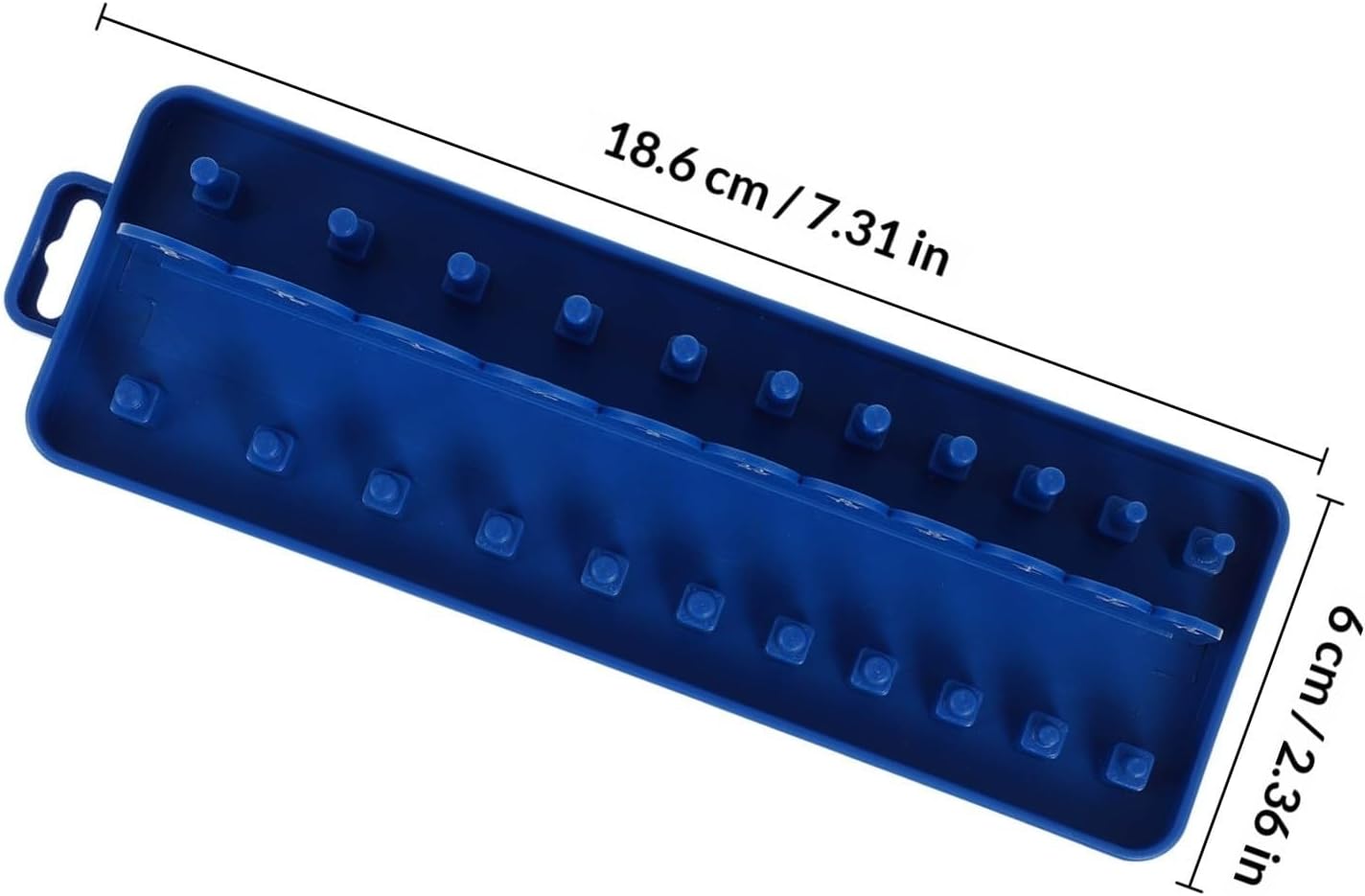  ULTECHNOVO Organisateur De Douilles Pour Clés En Pp Léger Bleu, Support De Rangement Sans Bavures Pour Atelier Mécanique Et Garage