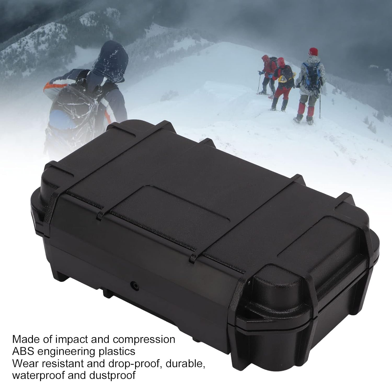  Boîte à Outils Portable étanche Avec Mousse Résistante Aux Chocs, Boîte à Outils De Rangement En Plastique ABS Pour Caméra Extérieure (couleur Noire)