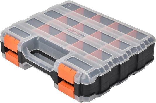 GENERIC Boîte De Rangement Pour Petites Pièces, Boîte De Rangement à 34 Compartiments, Organisateur De Boulons Et écrous | Organiseur à Outils Double Face, Boîte De Rangement Idéale Pour Vis, écrous, Petites