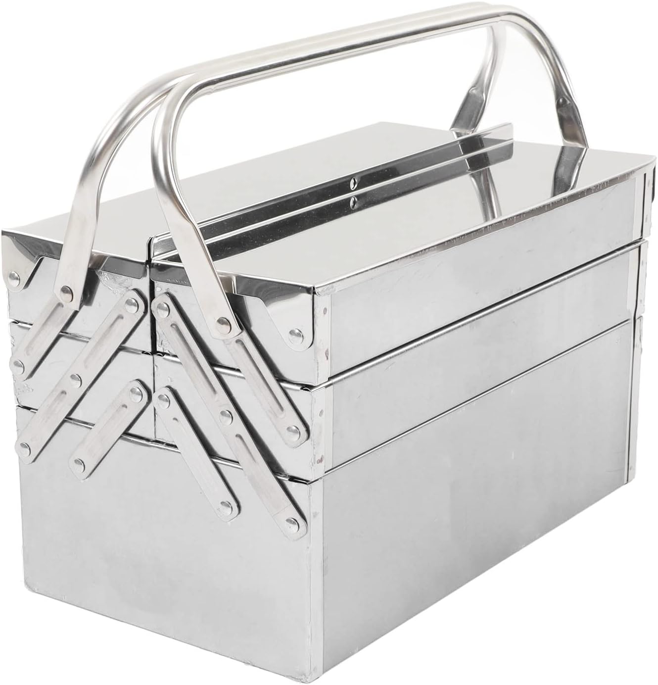  Boîte à Outils Cantilever En Métal, Multifonctionnelle, Haute Dureté, Facile à Nettoyer, Portable, Rétractable, Boîte à Outils Pour Entretien Automobile (460)