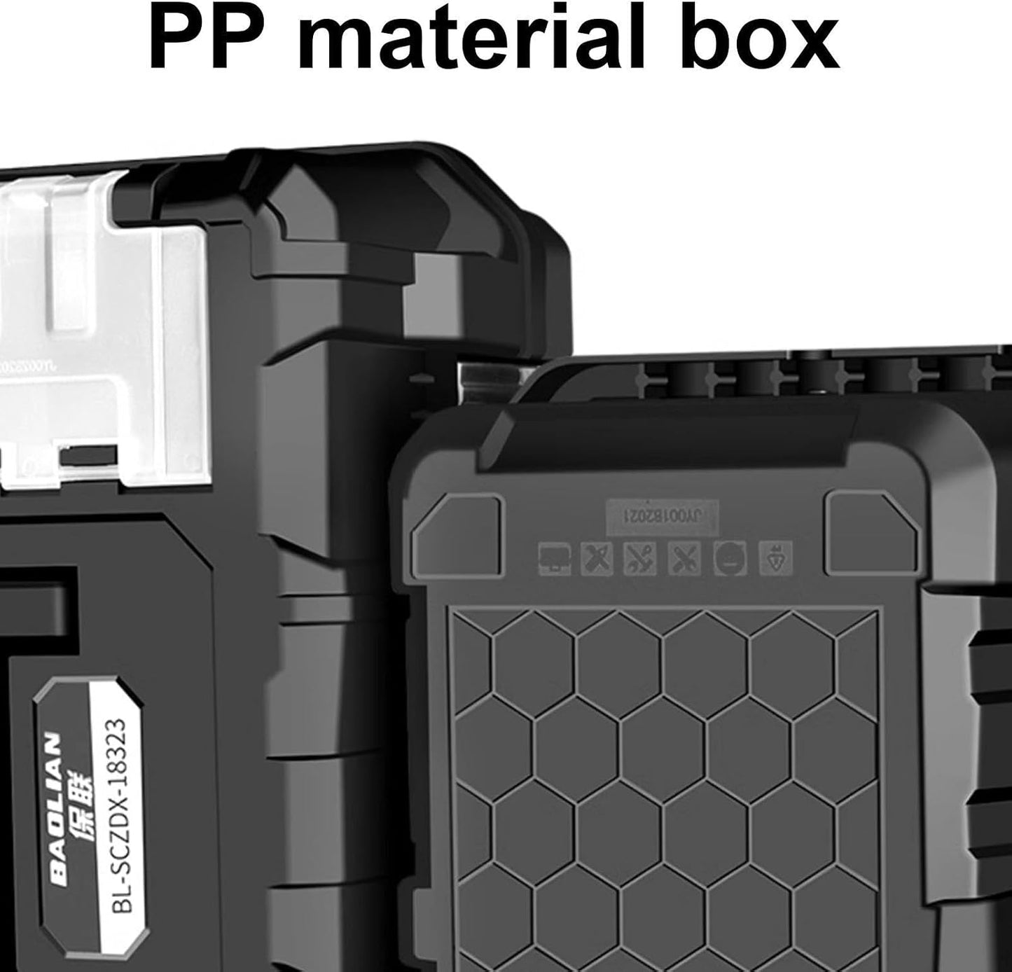 GENERIC Boîte De Rangement De Matériel – 3 Couches étanche | Boîte à Outils Robuste Multifonctionnelle De Grande Capacité Avec Boucle En Acier Inoxydable Pour Mécanique, Industriel