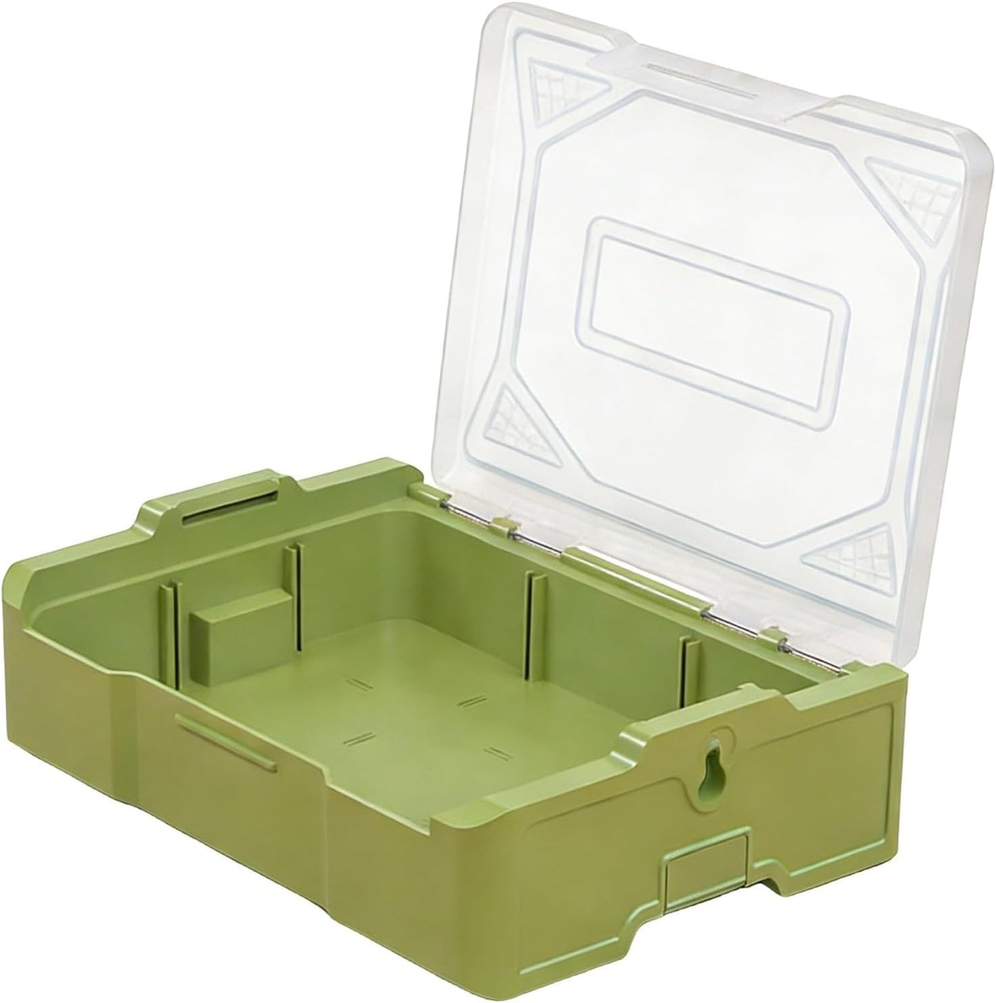  Outil Empilable Avec Séparateur Amovible Et Fenêtre Transparente Pour Charge De 20 Kg - Conteneur Empilable Pour Ranger Les Outils, Jouets - Design De Fenêtre Transparente - Conteneurs Imbriqués