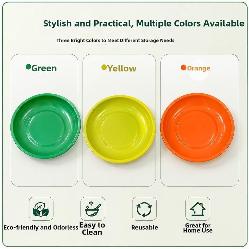  Plateau De Rangement Rond Jaune Pour Petites Pièces Avec Bords Polis Et Construction En ABS Idéal Pour L'organisation De La Boîte à Outils De Garage, Taille De 15,2 Cm (lot De 3)
