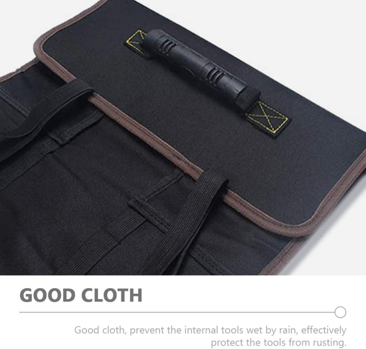  Healeved Pochette à Fermeture Éclair Noire Étanche Pour Outils Protection Antirouille En Tissu, Organisateur Compact Enroulable Pour Camping Et Petits Outils