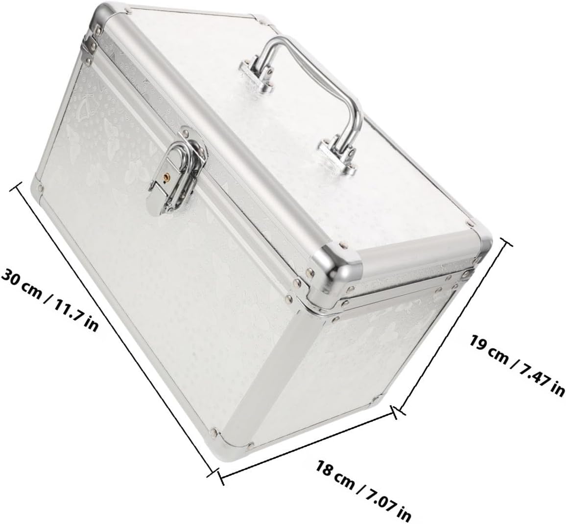  ULTECHNOVO Boîte à Outils Portable En Alliage D'aluminium Argentée, Construction Robuste Et Extérieur Résistant Aux Rayures, Petite Caisse De Rangement Pour Usage Quotidien Et Extérieur