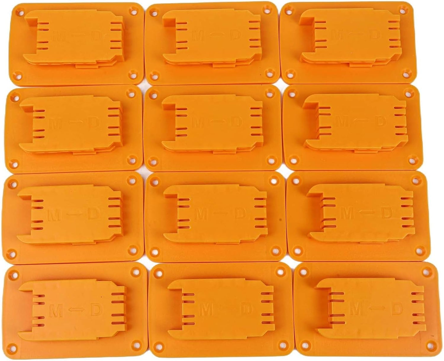  Lot De 12 Porte-outils Jaunes Pour Perceuse Sans Fil 12 V 20 V Avec Vis Pour Garage, Atelier, Support De Rangement En Plastique Pour Outils électriques, Kit De Suspension 3, 8, 12 Pièces
