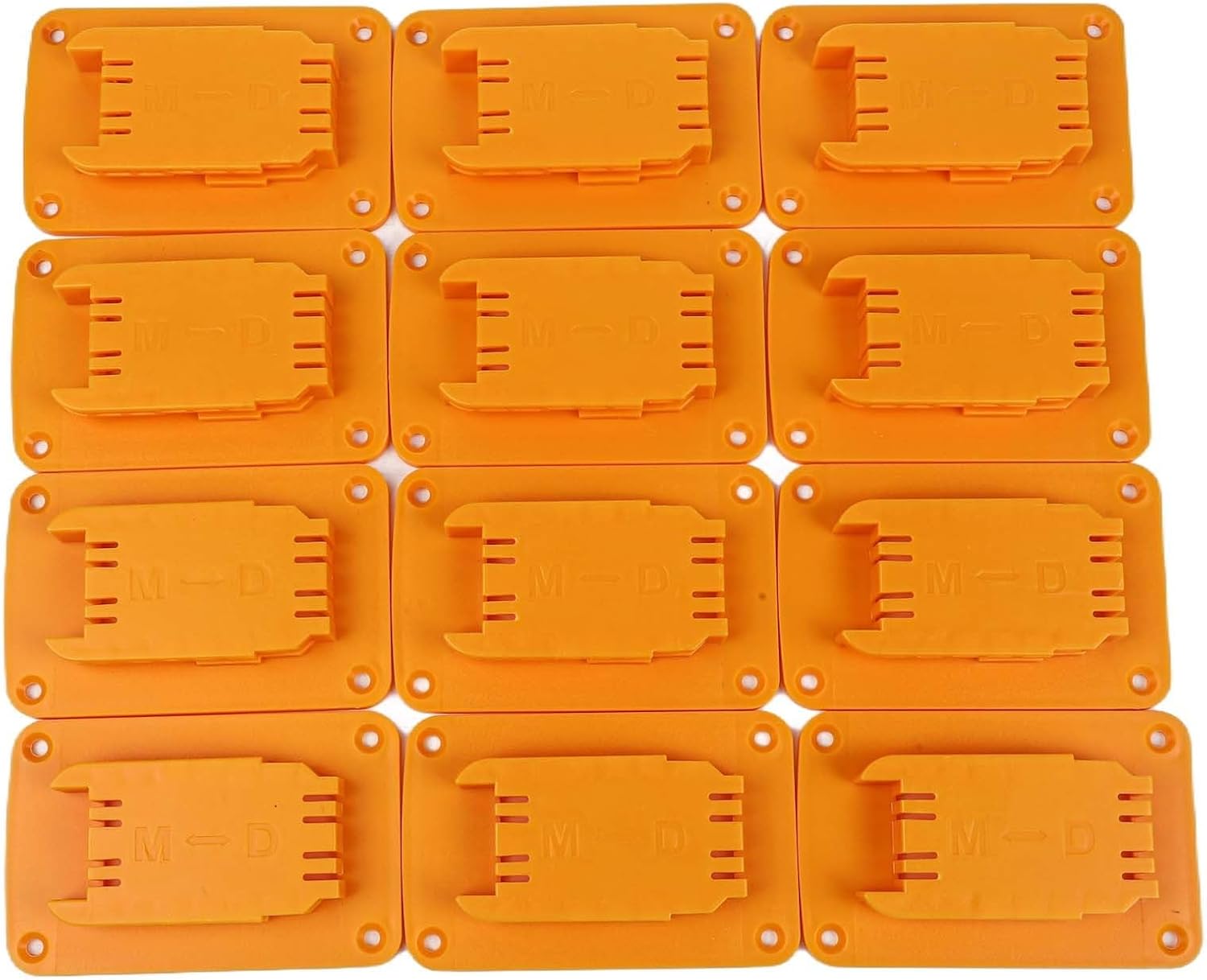  Lot De 12 Porte-outils Jaunes Pour Perceuse Sans Fil 12 V 20 V Avec Vis Pour Garage, Atelier, Support De Rangement En Plastique Pour Outils électriques, Kit De Suspension 3, 8, 12 Pièces