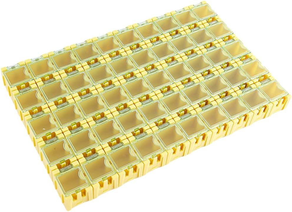  Lot De 50 Boîtes De Rangement Empilables Pour Pièces électroniques, Résistances, Condensateurs, PCB, Boîtier En Plastique, Pour Rangement D'outils (noir)