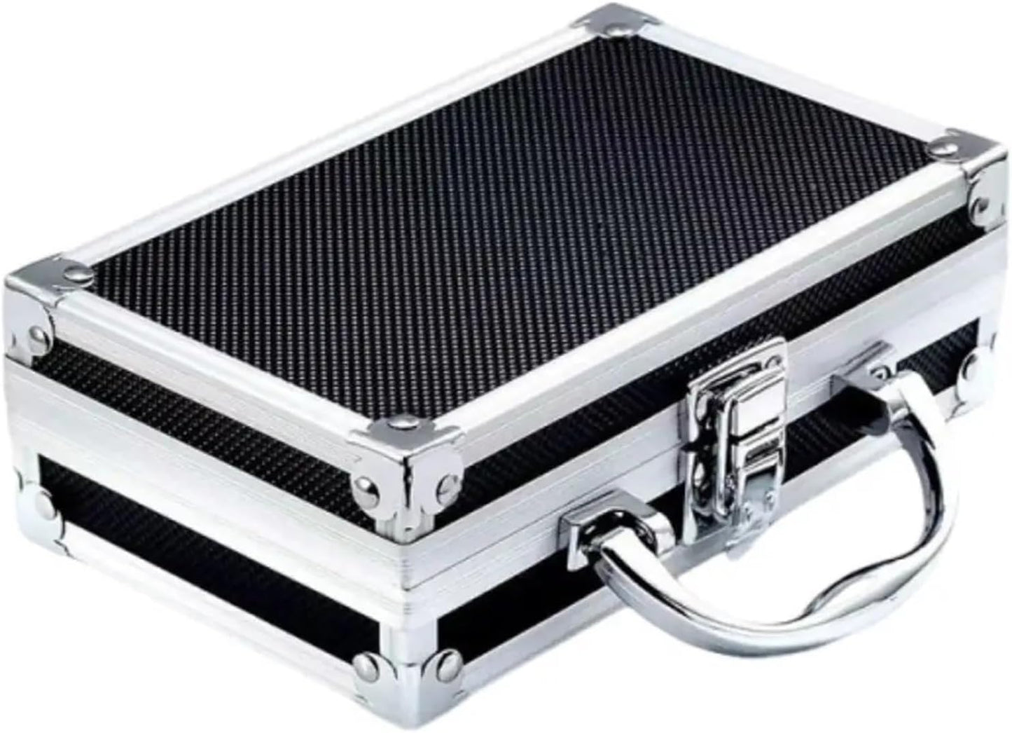  Valise Aluminium Boîte à Outils En Alliage D'aluminium, Boîte Résistante Aux Chocs, De Rangement D'argent Chutes, Mallette Sécurité Portable Grande Capacité(E 36x10x5.8cm)