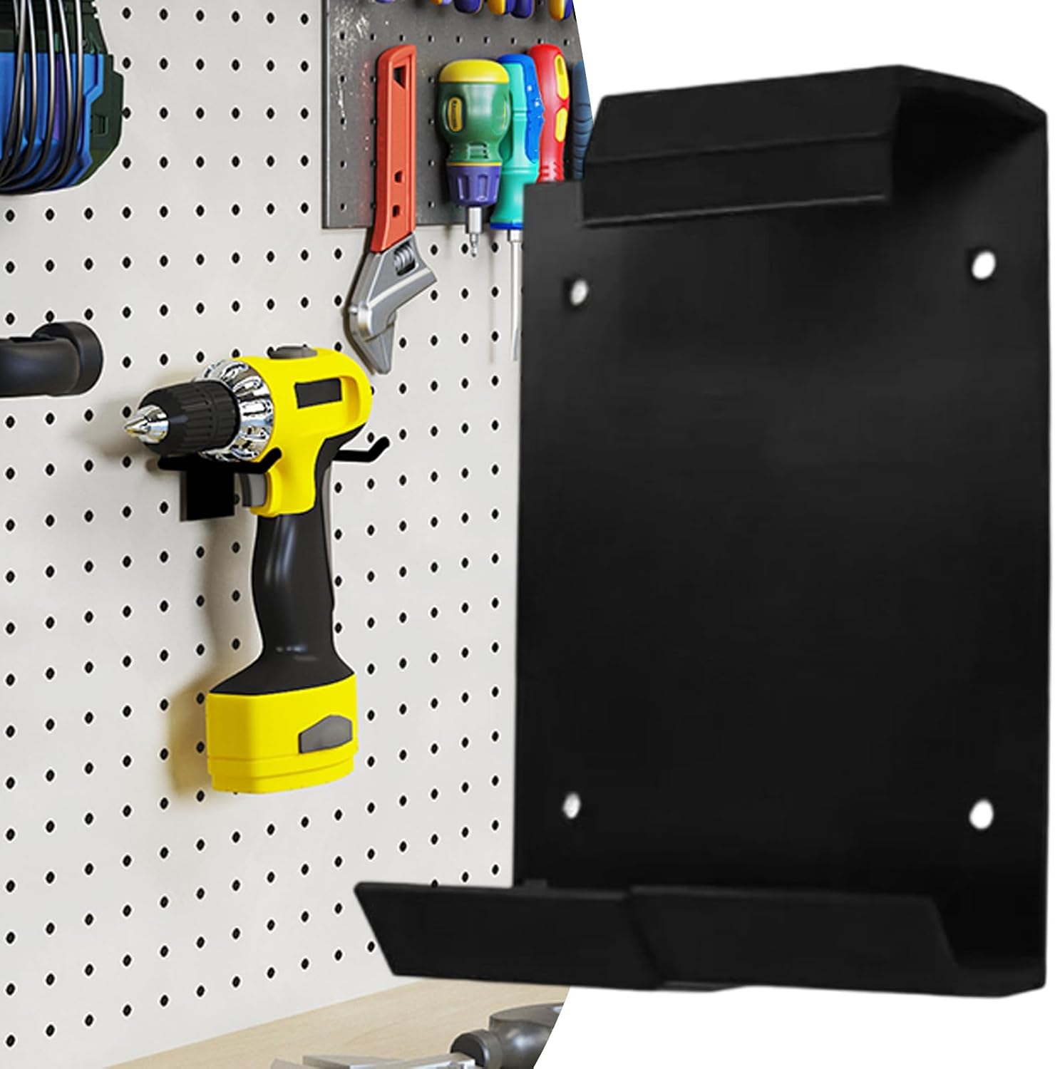  Organisateur D'outils électriques, Exercice De Mural Et Porte-outils Avec Construction Robuste, Support De Stockage Des Services Publics Pour Une Perceuse électrique, Un Marteau, Un Tournevis