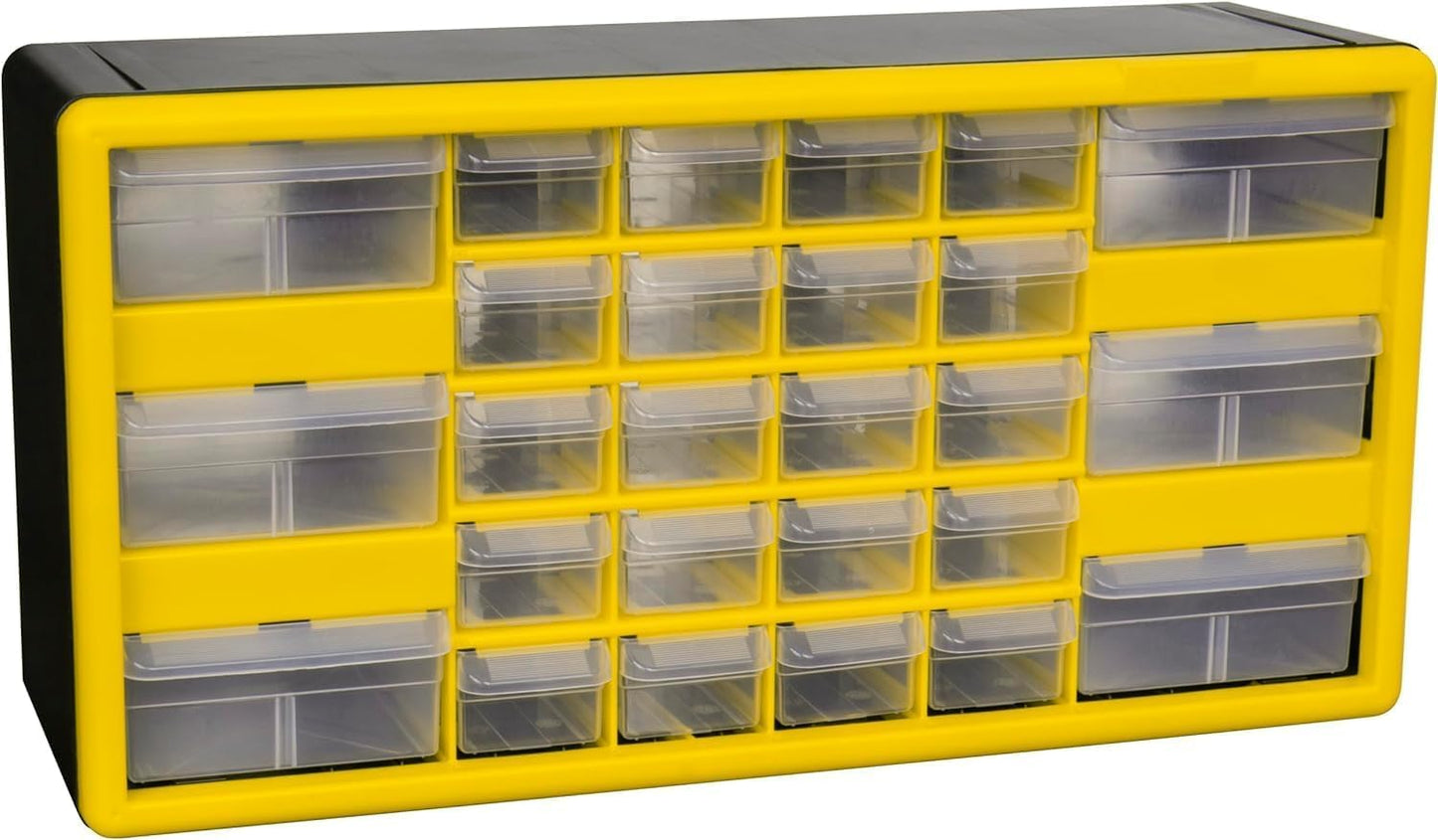  Akro-Mils 10164 64-Drawer Plastic Drawer Storage Cabinet For Garage Organization, Teacher Toolbox, Makeup Organizer, And More, 50,8 Cm W X 16 Cm D X 40,6 Cm H, Black