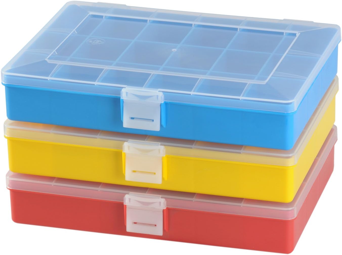  Hünersdorff GmbH Boîte à Assortiment PP Compact, 8 Compartiments 170X250X46 Mm, Rouge (Lot De 2)