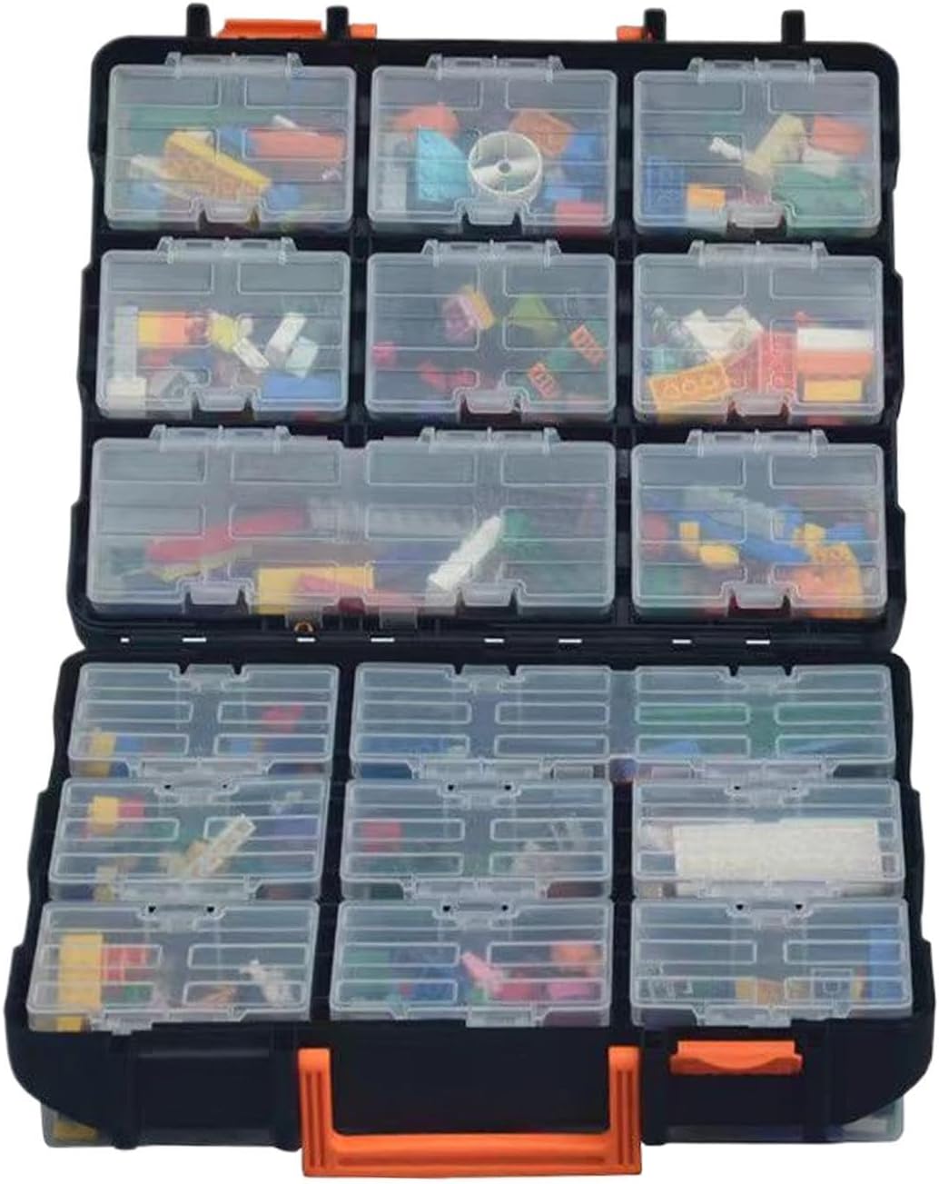 GENERIC Organiseur De Petites Pièces, Boîte De Rangement Amovible Avec Poignée, 36 X 34 X 14 Cm, Boîtes à Outils Professionnelles Pour Vis, écrous, Accessoires Robustes Pour Garage, Atelier Et Bijoux