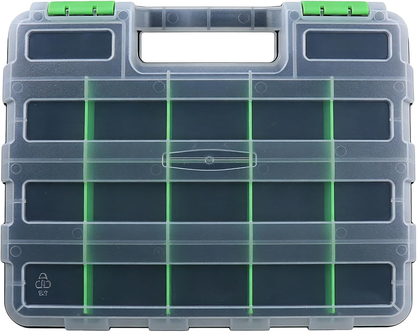 GENERIC Boîte De Rangement Pour Vis – 34 Compartiments Double Face | Boîte à Outils Pour écrous, Boulons, Clous, Bijoux, Articles De Pêche, électroniques, Garage, Atelier, Bureau, Maison