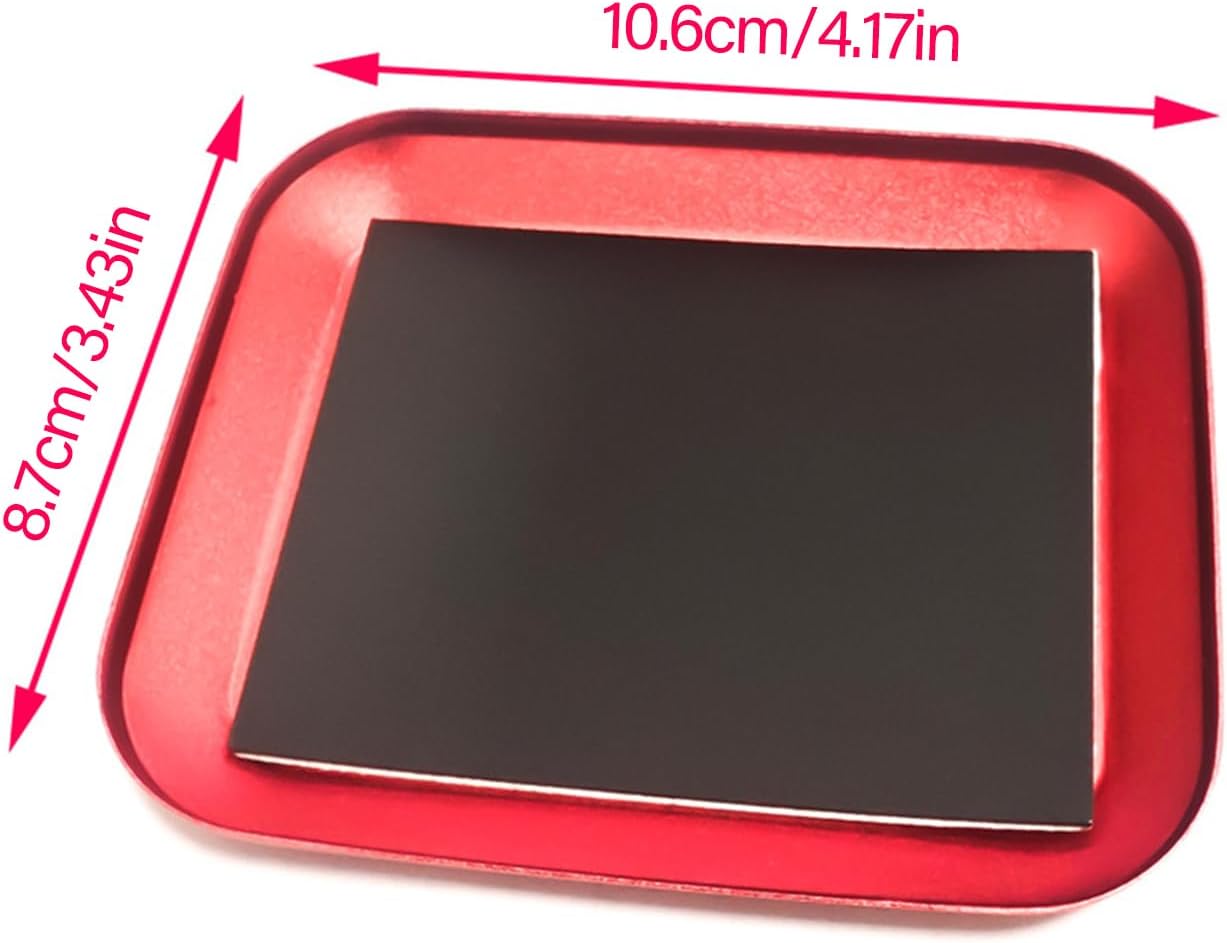  Plateau à Vis Magnétique Rouge, Pièces Efficaces En Aluminium Pour Une Utilisation De Longue Durée Pour Organiser De Petits Outils De Quincaillerie