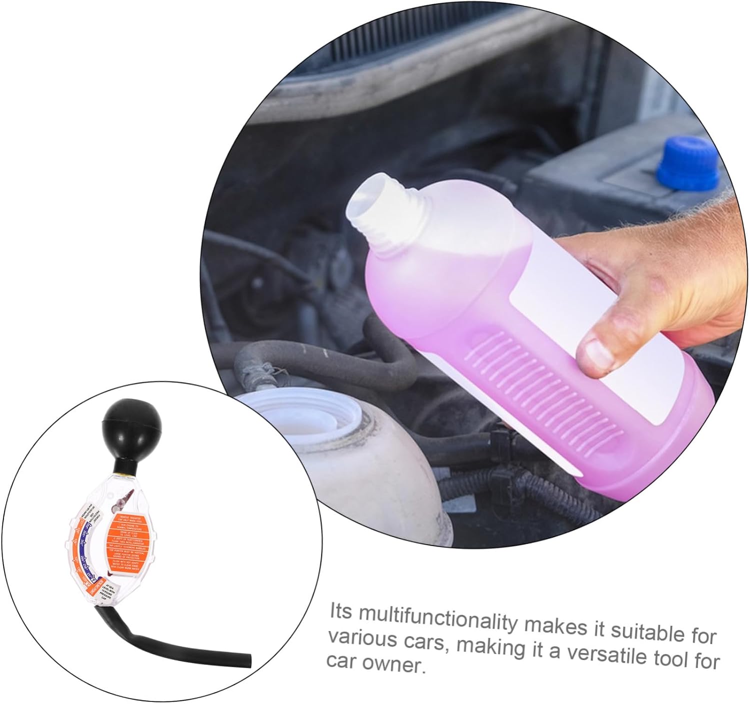 Ciieeo 5 Pièces Testeur De Batterie Radiateur Auto Refroidissement Outil D'antigel Voiture Testeur D'antigel à Cadran Hydromètre Densité Tester Le Densitomètre Antigel Plastique