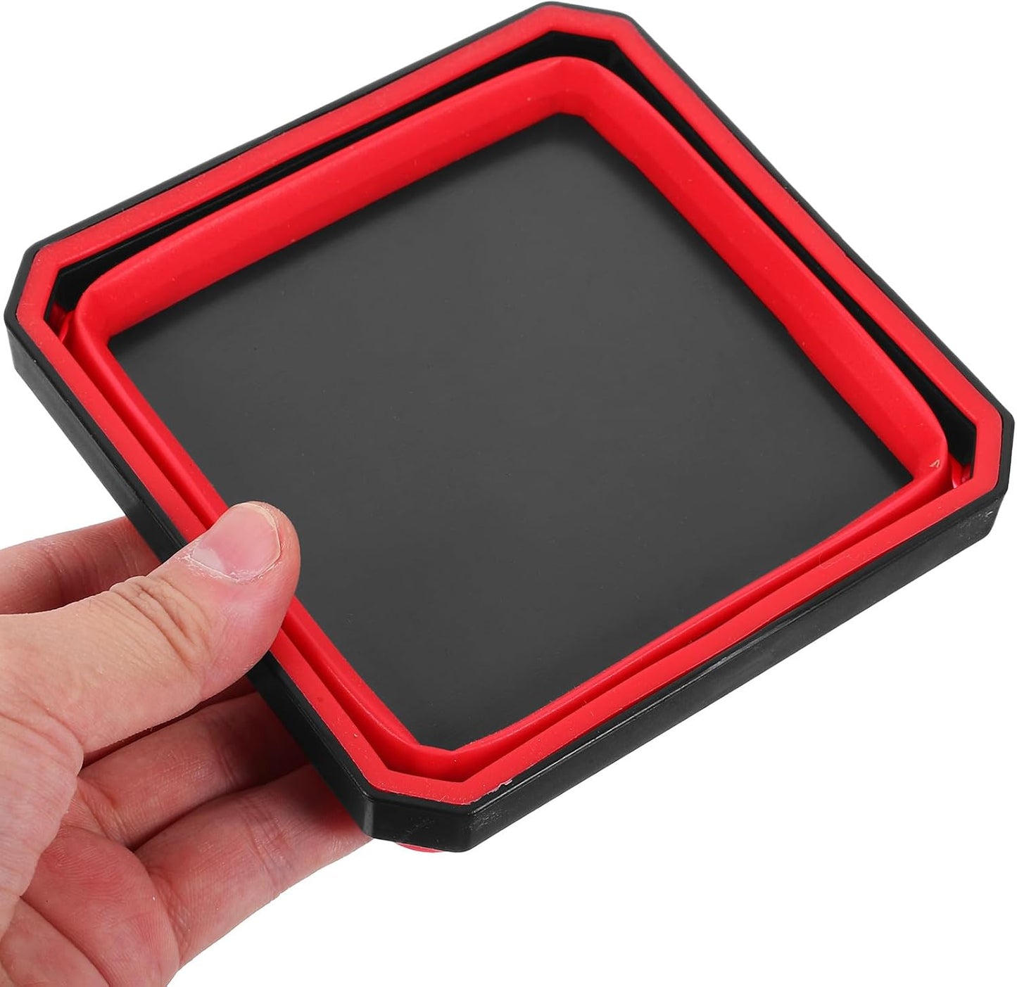  ULTECHNOVO Bol Magnétique Portable Rouge, Plateau De Rangement Pour Petites Pièces Et Outils, Utilisation Polyvalente En Bricolage