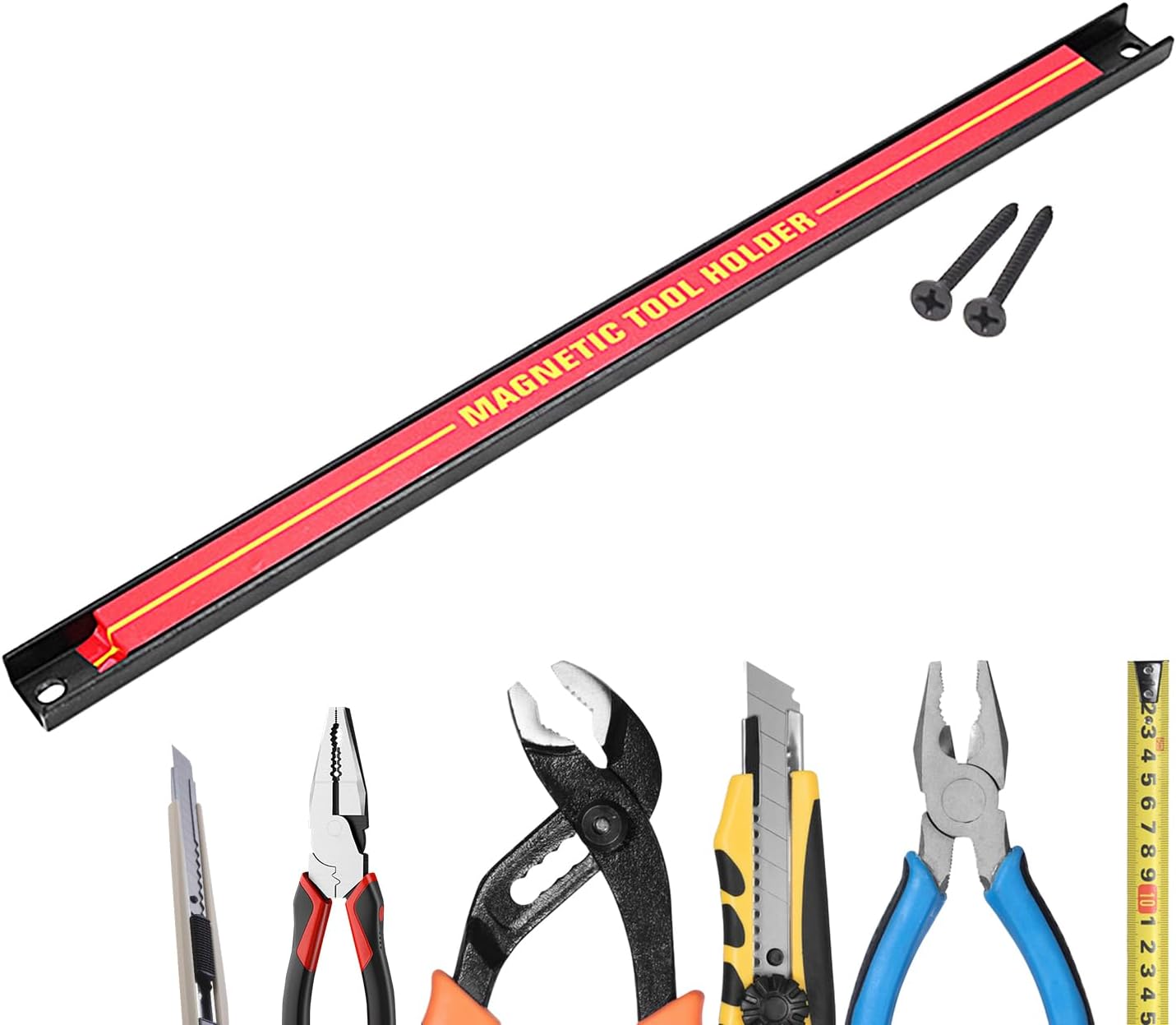  Bande Magnétique Pour Outils, Support De Grande Capacité Pour Outils | Barre à Outils En Métal Pour Atelier, Maison, Organisateur Peu Encombrant Pour Outils De Réparation De Voiture