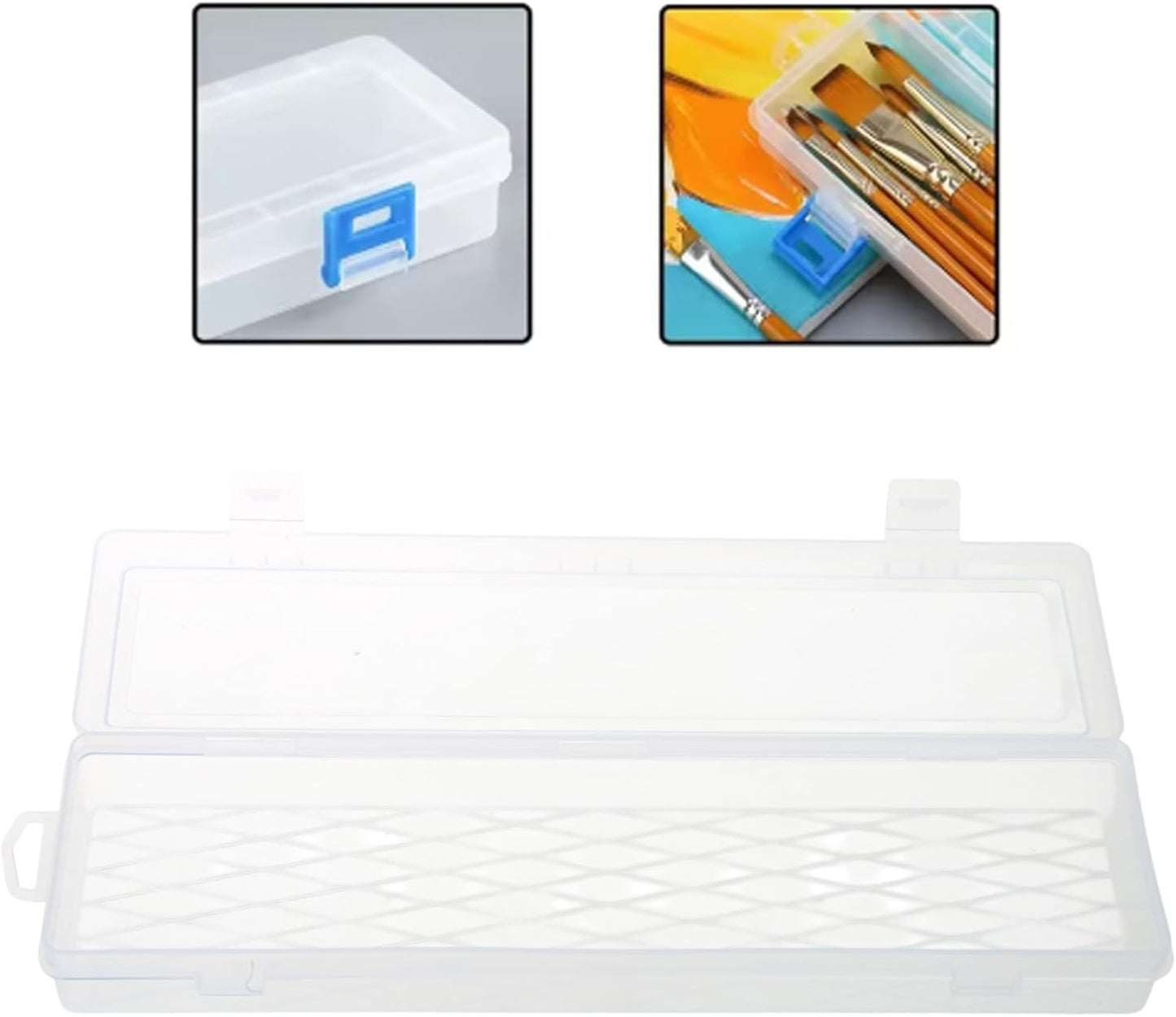  Boîte à Outils Rectangulaire Portable De 35,6 Cm Transparente De Grande Capacité Pour Les Amateurs D'organisateurs D'outils Multifonctionnels